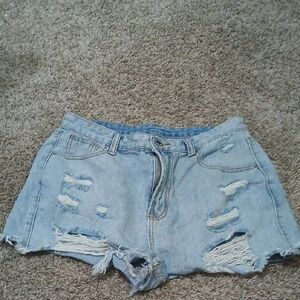 Distressed Denim Women Shorts